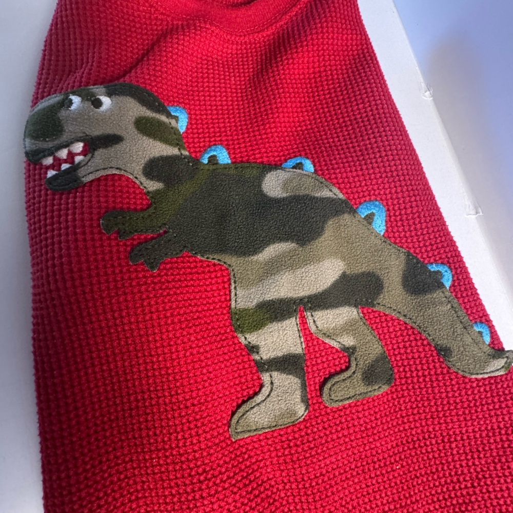 Carter's Red and Gray Dinosaur Pajama Set - Picture 10 of 11
